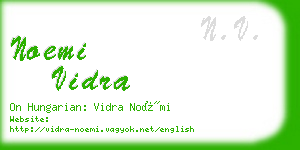 noemi vidra business card